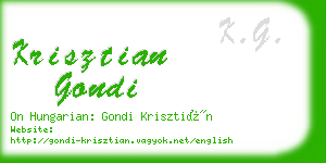 krisztian gondi business card